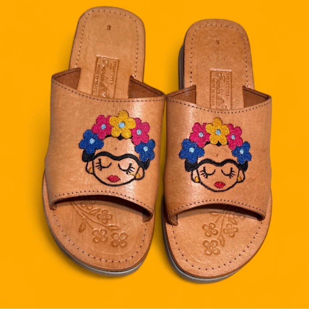 Tan leather sandals